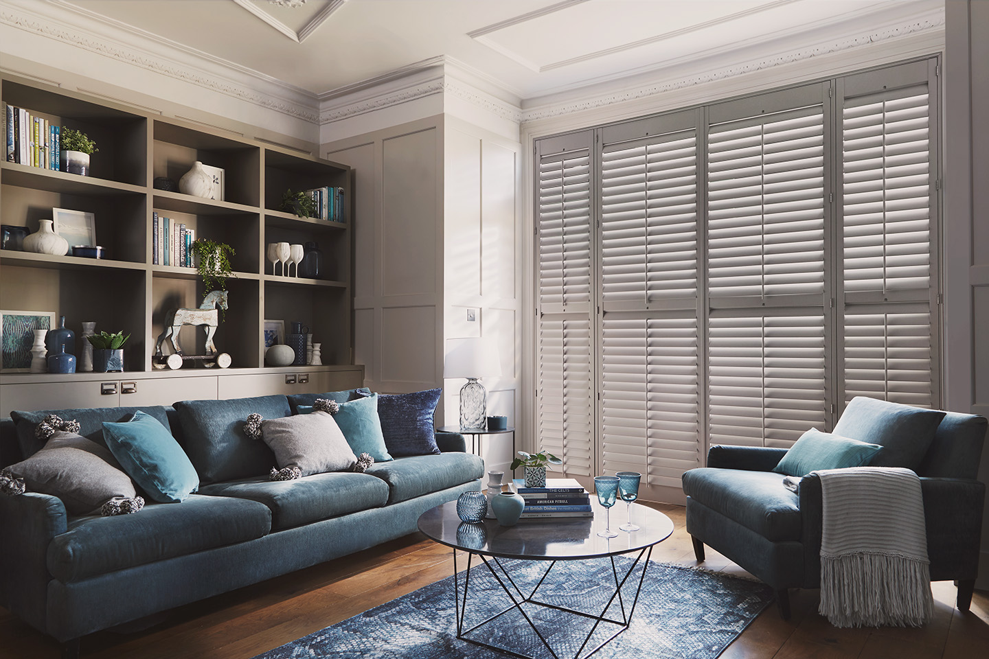 Shutters and shade combination